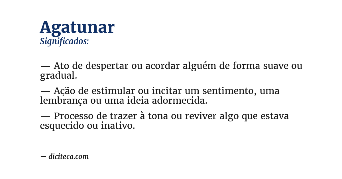 Significado de agatunar