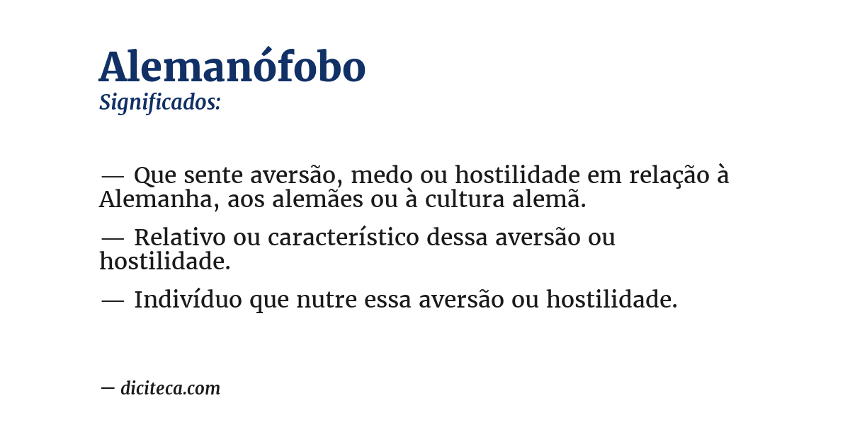Significado de alemanófobo
