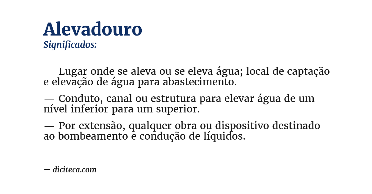 Significado de alevadouro