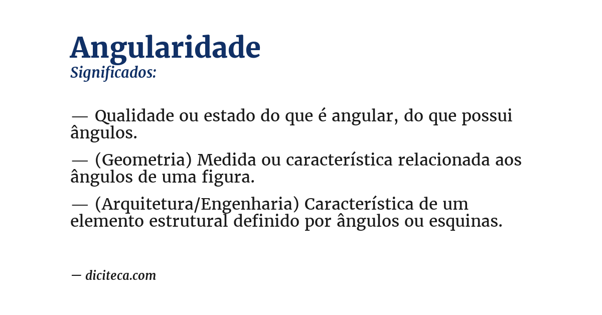 Significado de angularidade