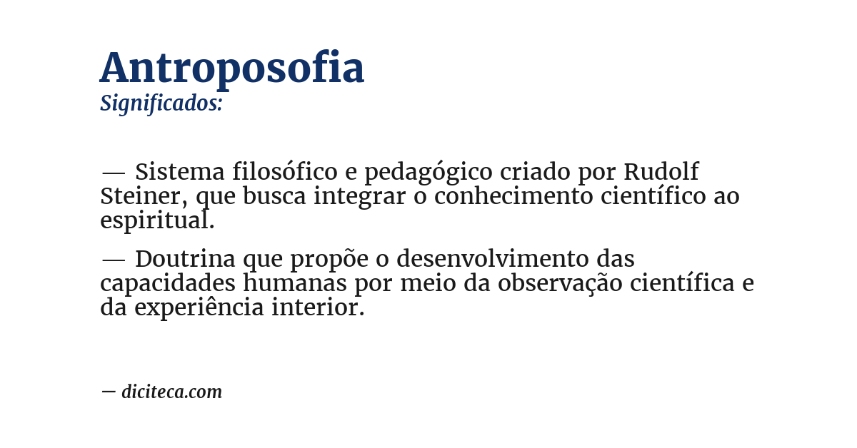 Significado de antroposofia