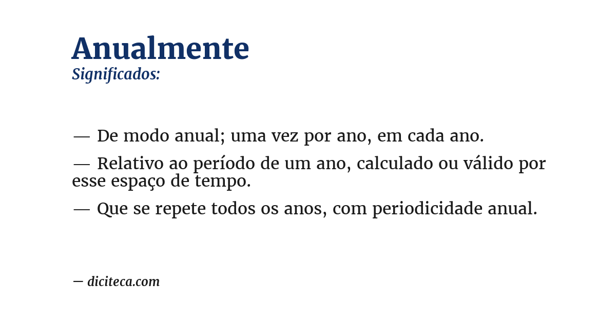 Significado de anualmente
