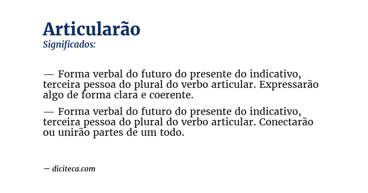 Significado de articularão