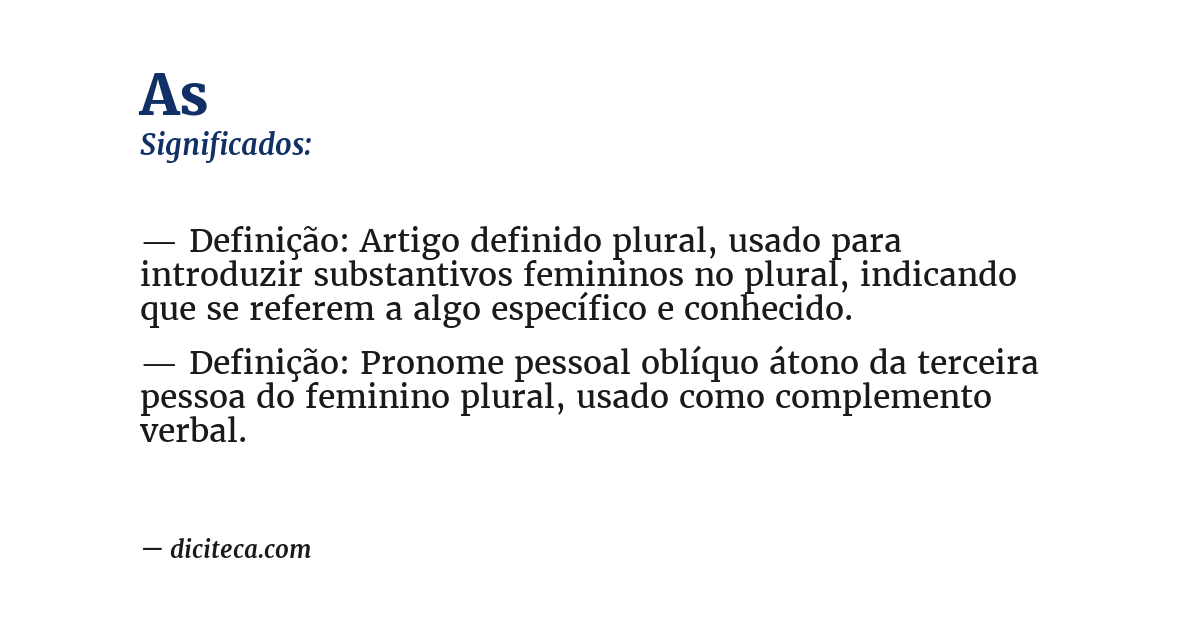 Significado de as