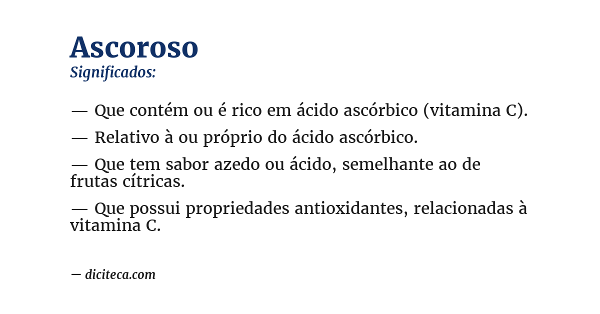 Significado de ascoroso