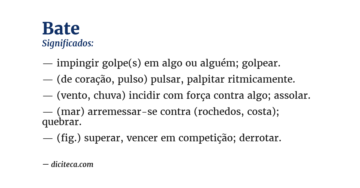 Significado de bate