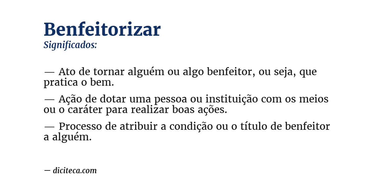 Significado de benfeitorizar