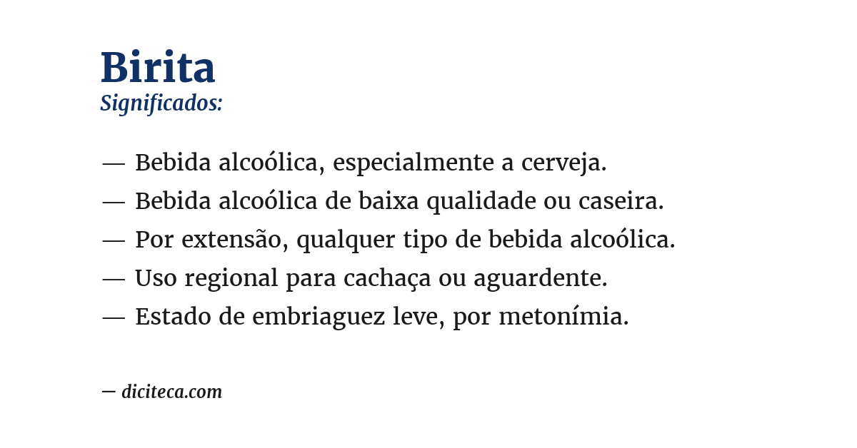 Significado de birita