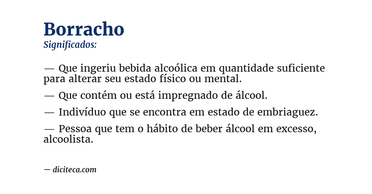 Significado de borracho