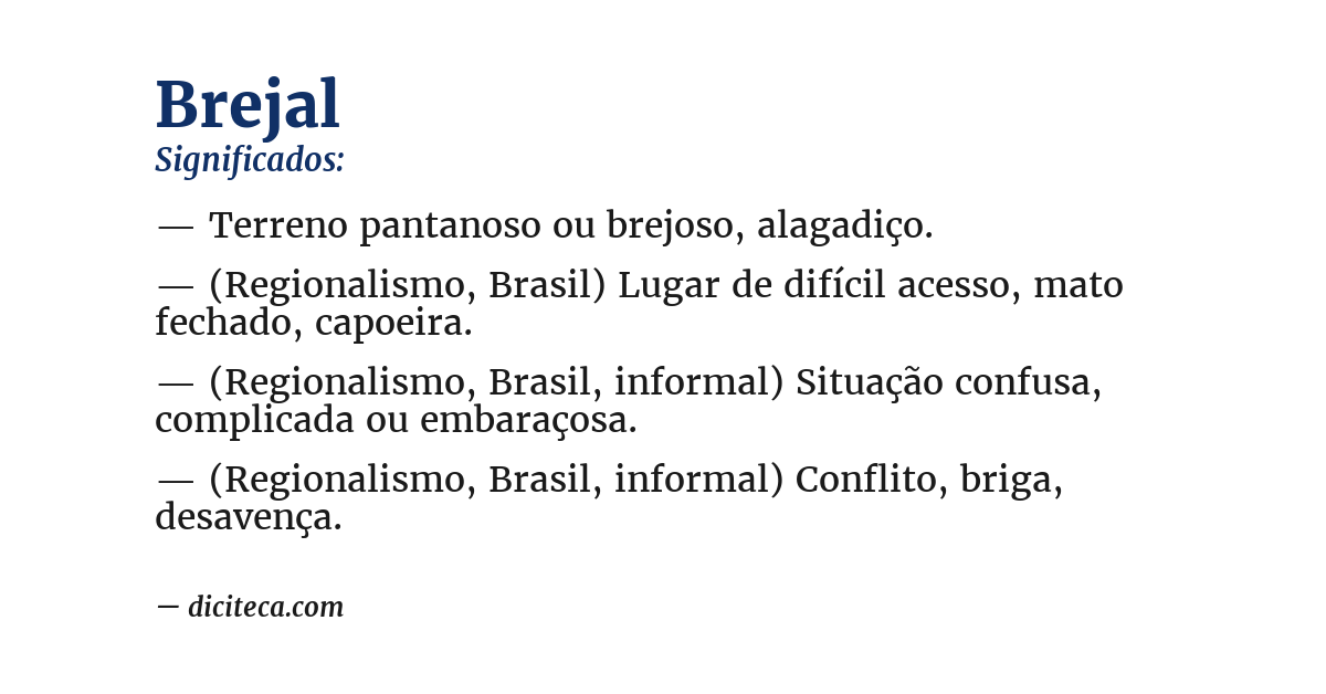 Significado de brejal