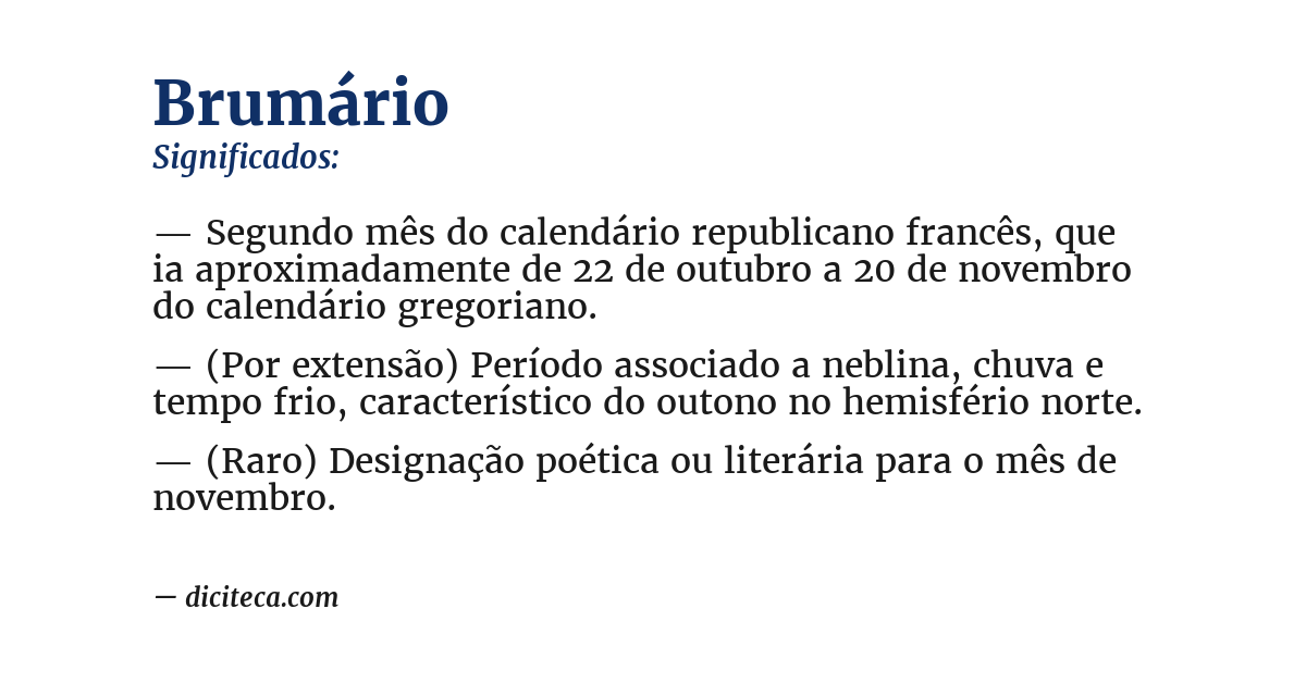 Significado de brumário