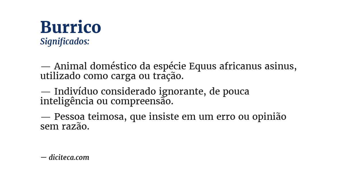 Significado de burrico