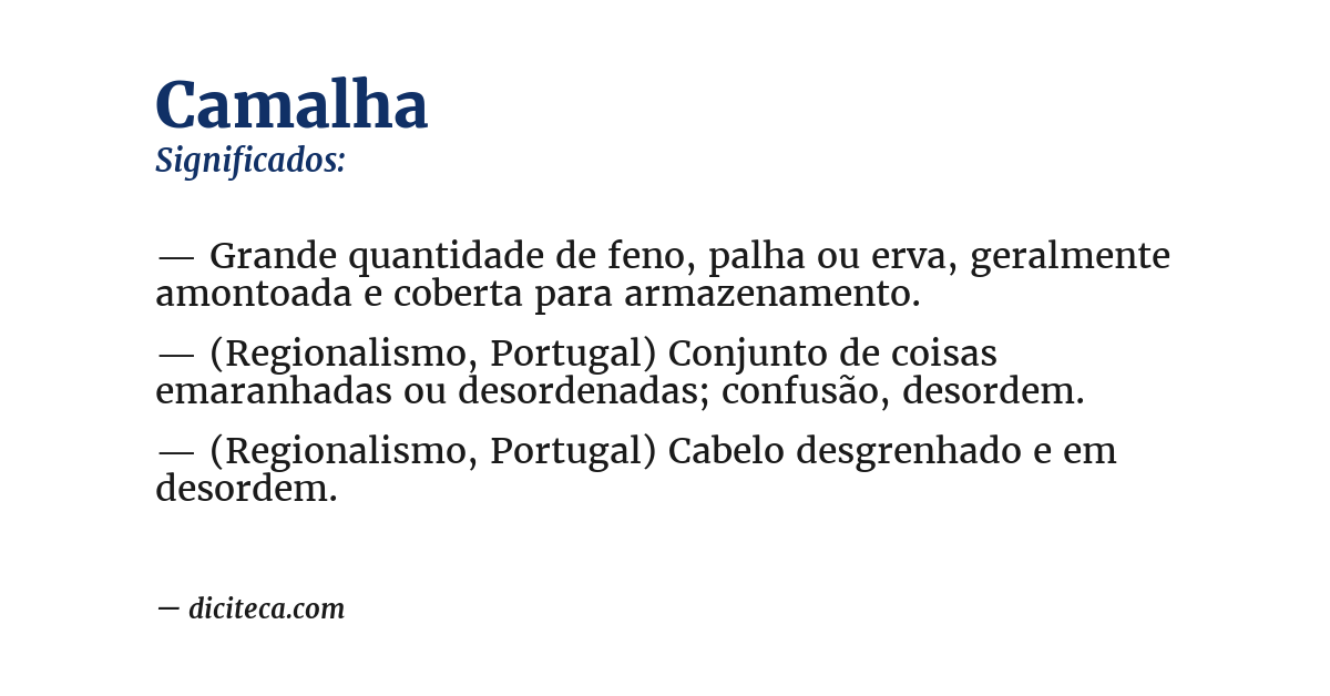 Significado de camalha