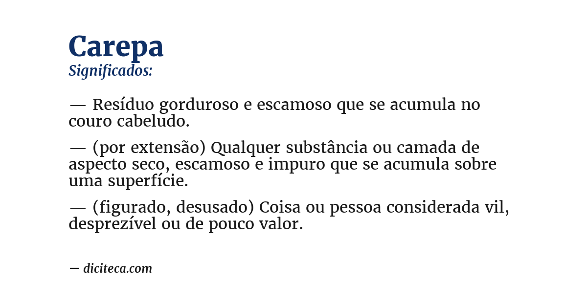 Significado de carepa
