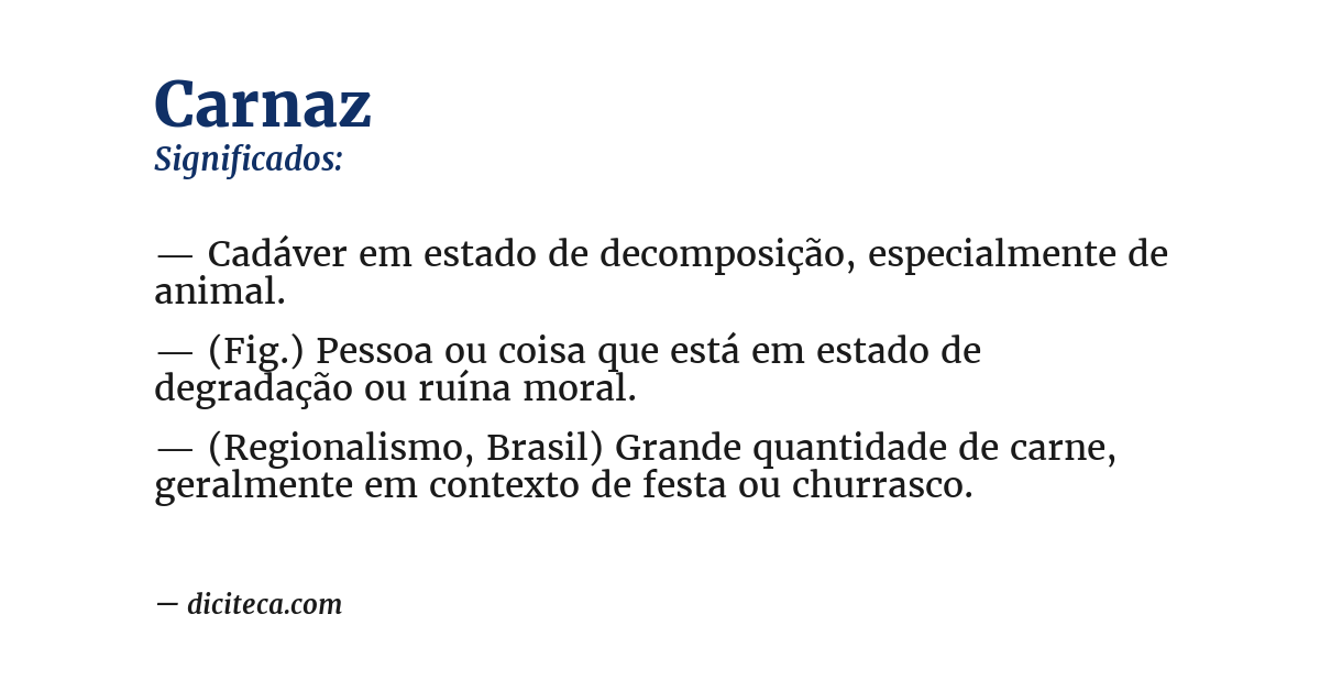 Significado de carnaz