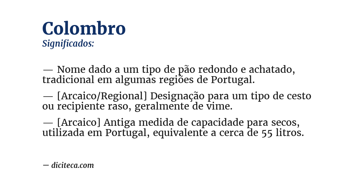 Significado de colombro