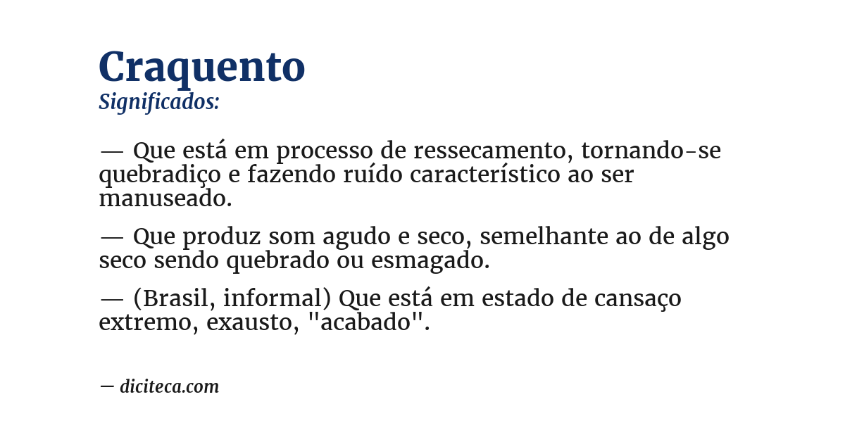 Significado de craquento