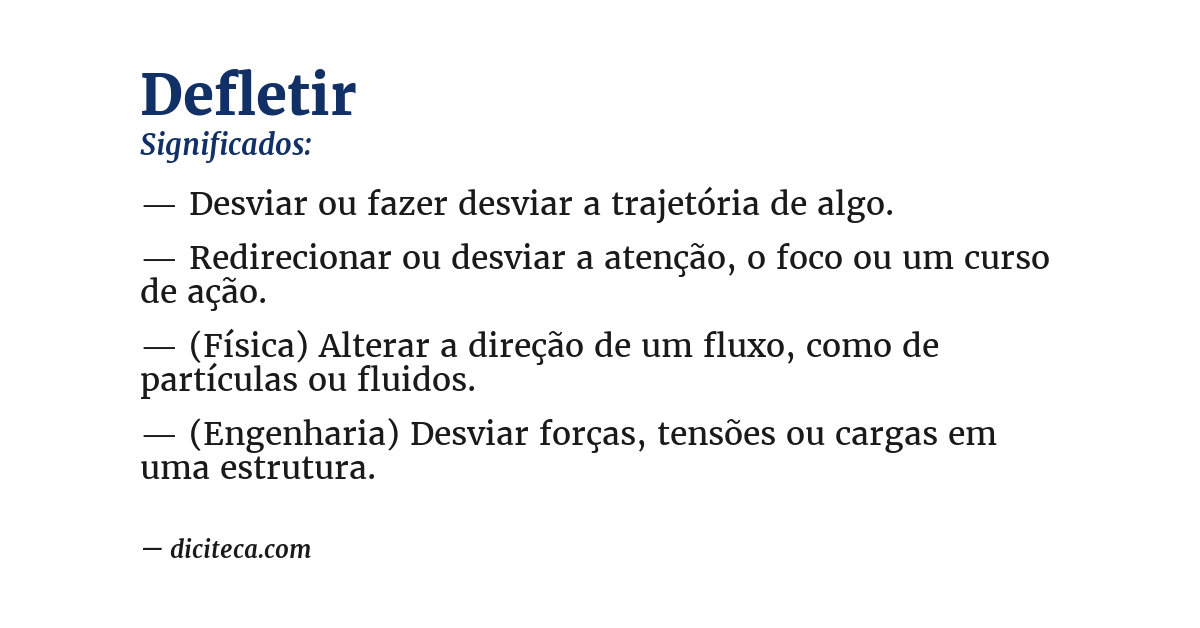 Significado de defletir
