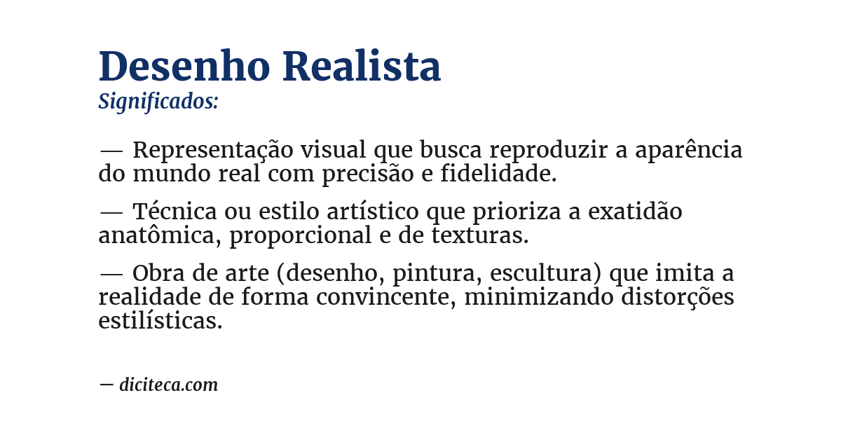 Significado de desenho realista