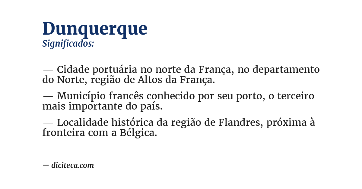 Significado de dunquerque