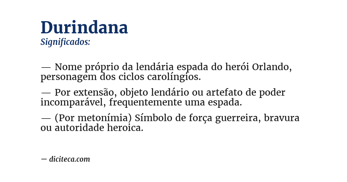 Significado de durindana