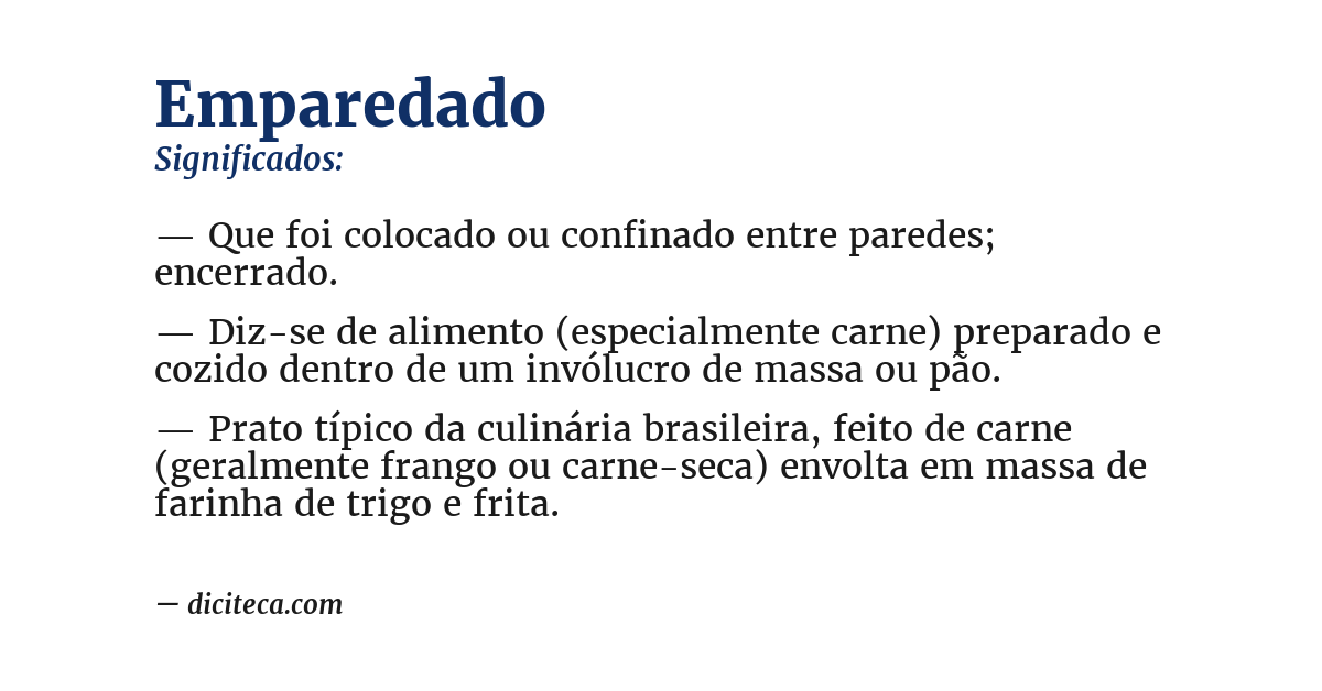 Significado de emparedado
