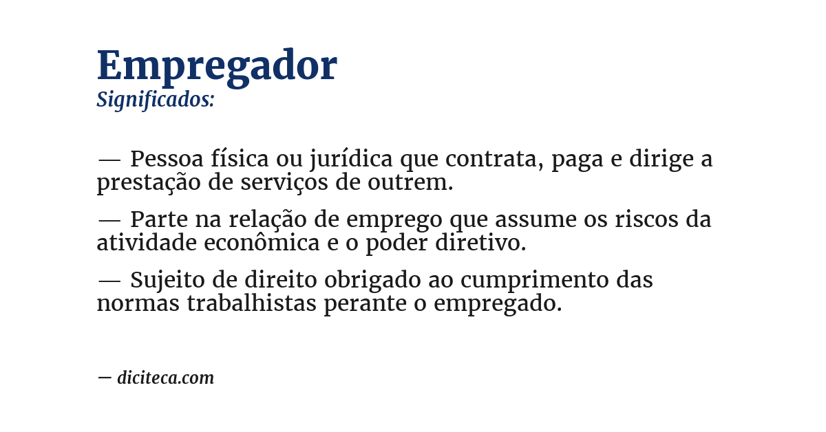 Significado de empregador