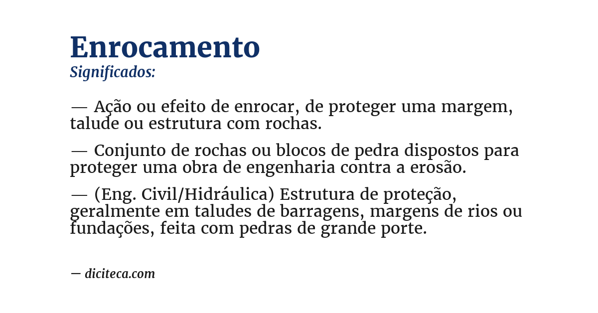 Significado de enrocamento