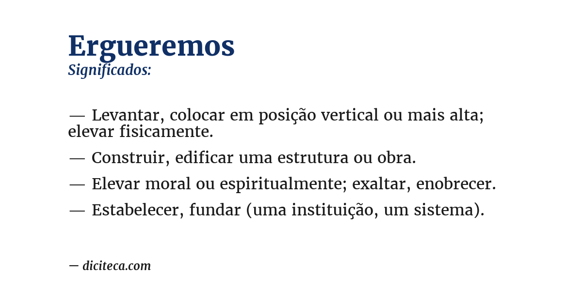 Significado de ergueremos