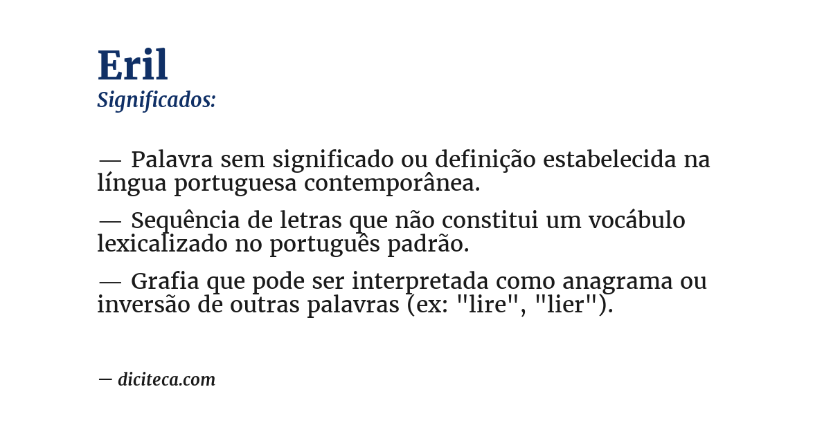 Significado de eril