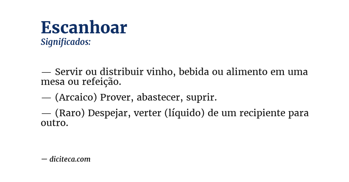 Significado de escanhoar