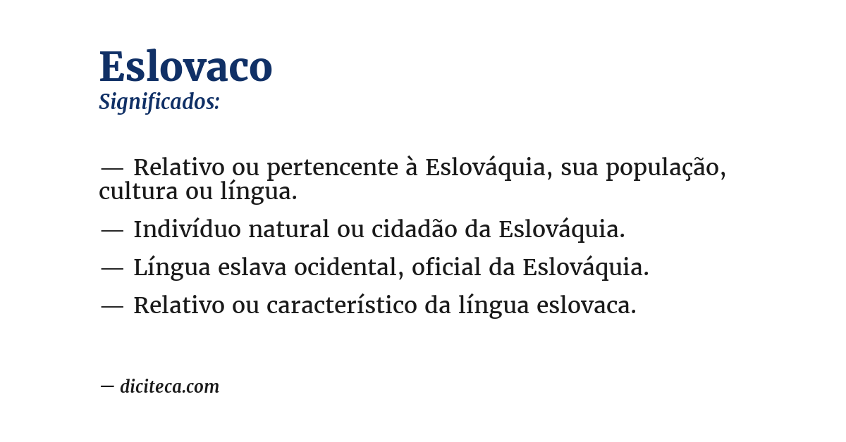 Significado de eslovaco