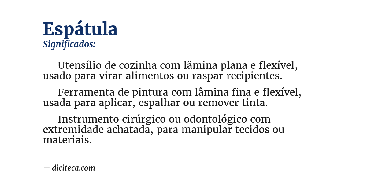 Significado de espátula