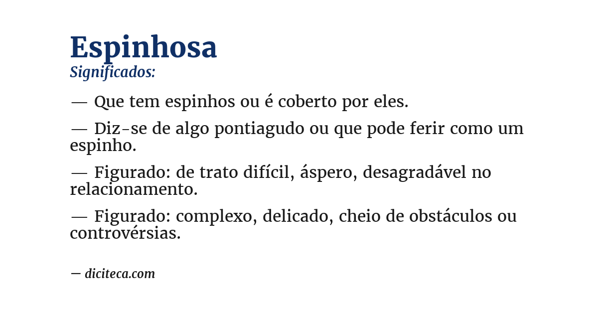 Significado de espinhosa