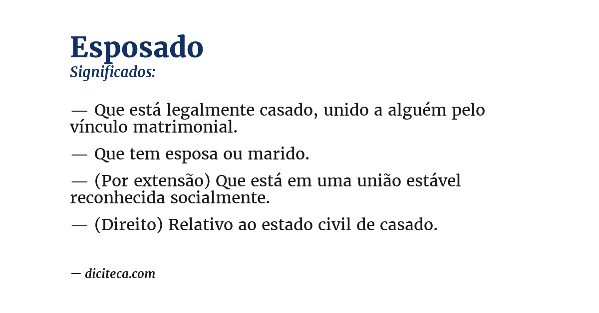 Significado de esposado