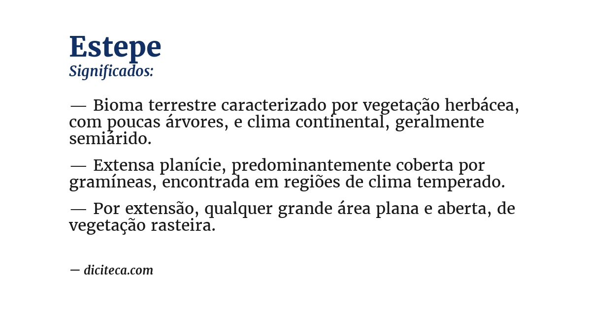Significado de estepe