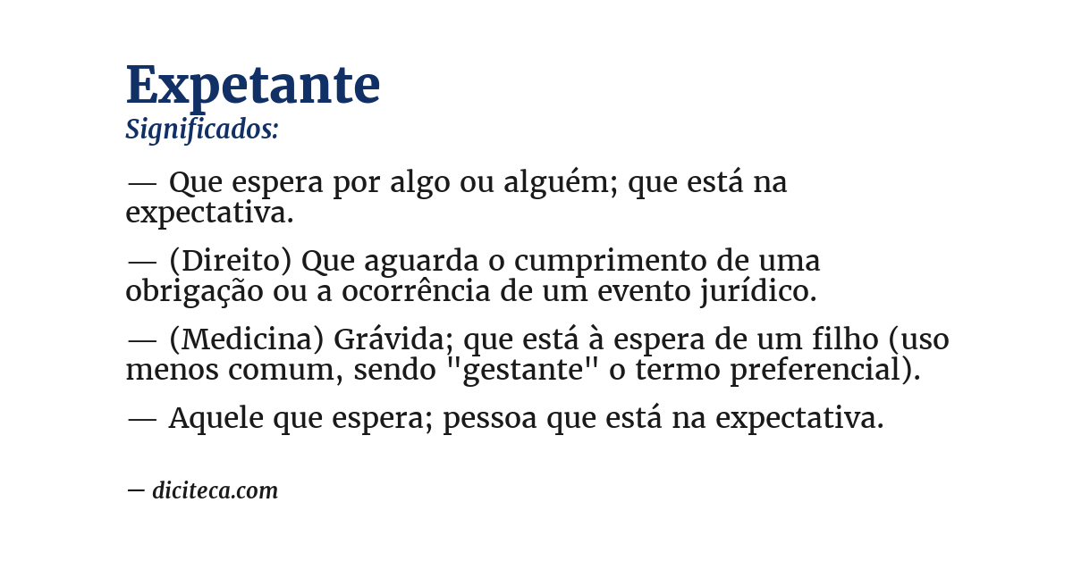 Significado de expetante