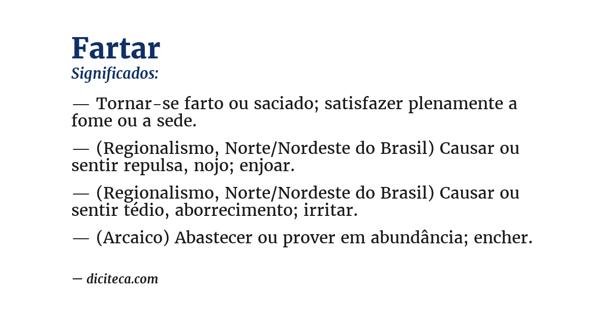 Significado de fartar