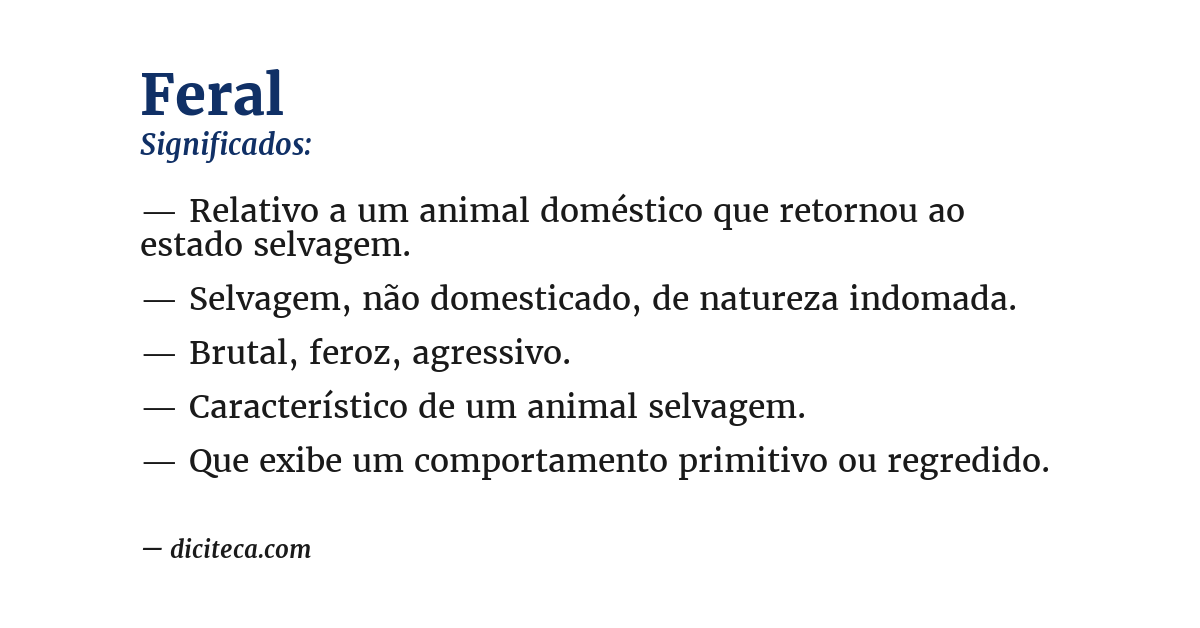 Significado de feral
