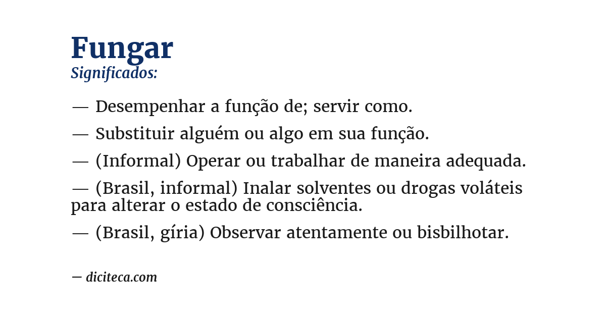 Significado de fungar