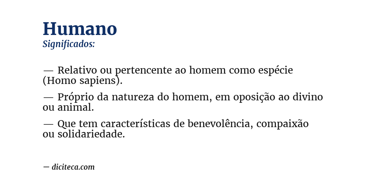 Significado de humano