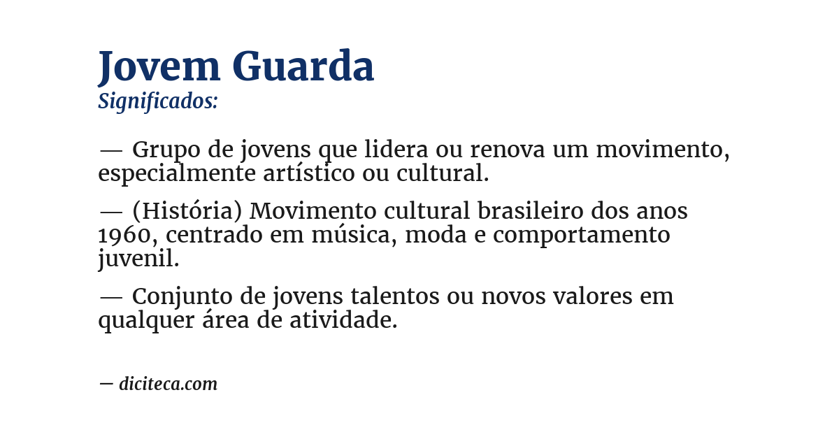 Significado de jovem guarda
