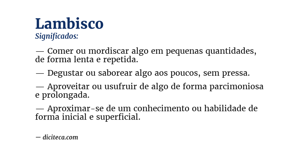 Significado de lambisco