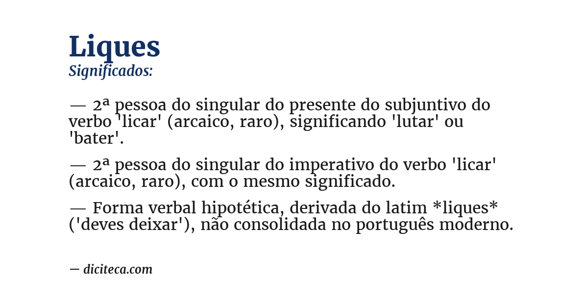 Significado de liques