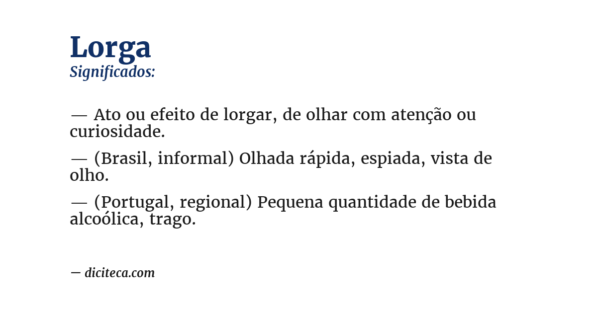 Significado de lorga