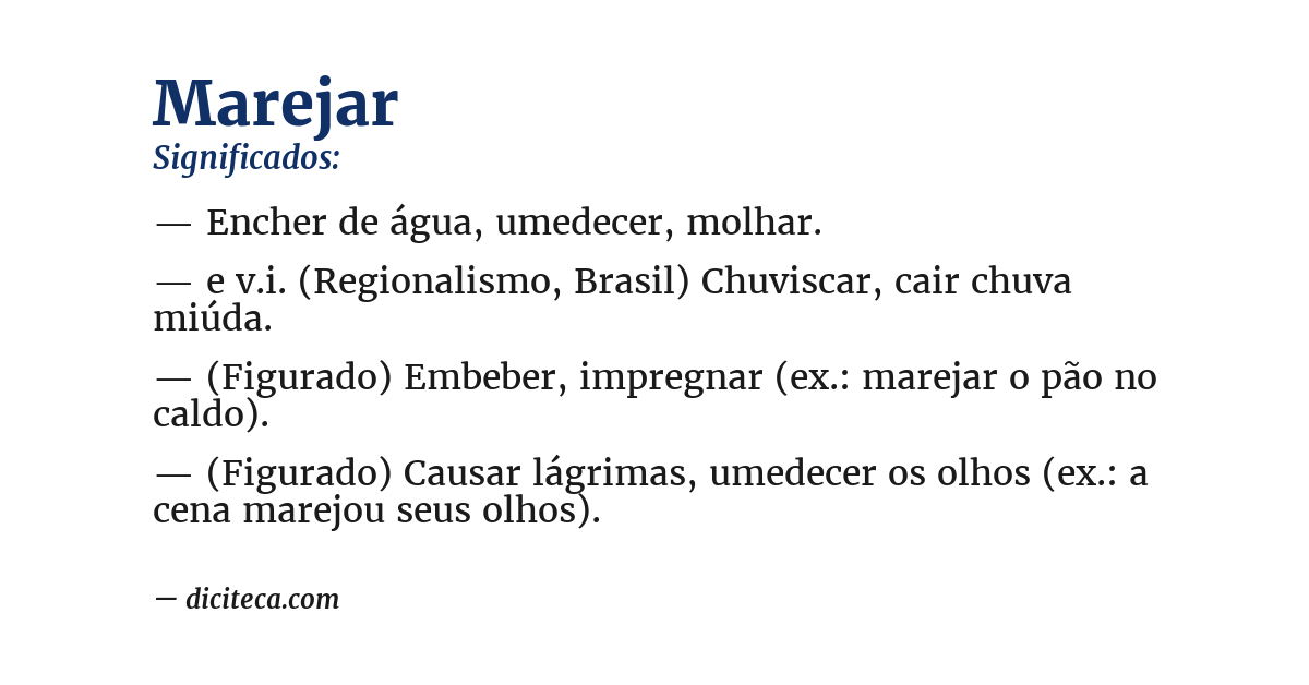 Significado de marejar