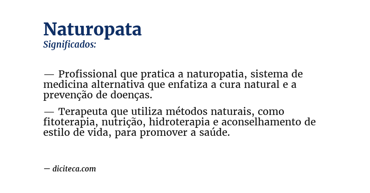 Significado de naturopata