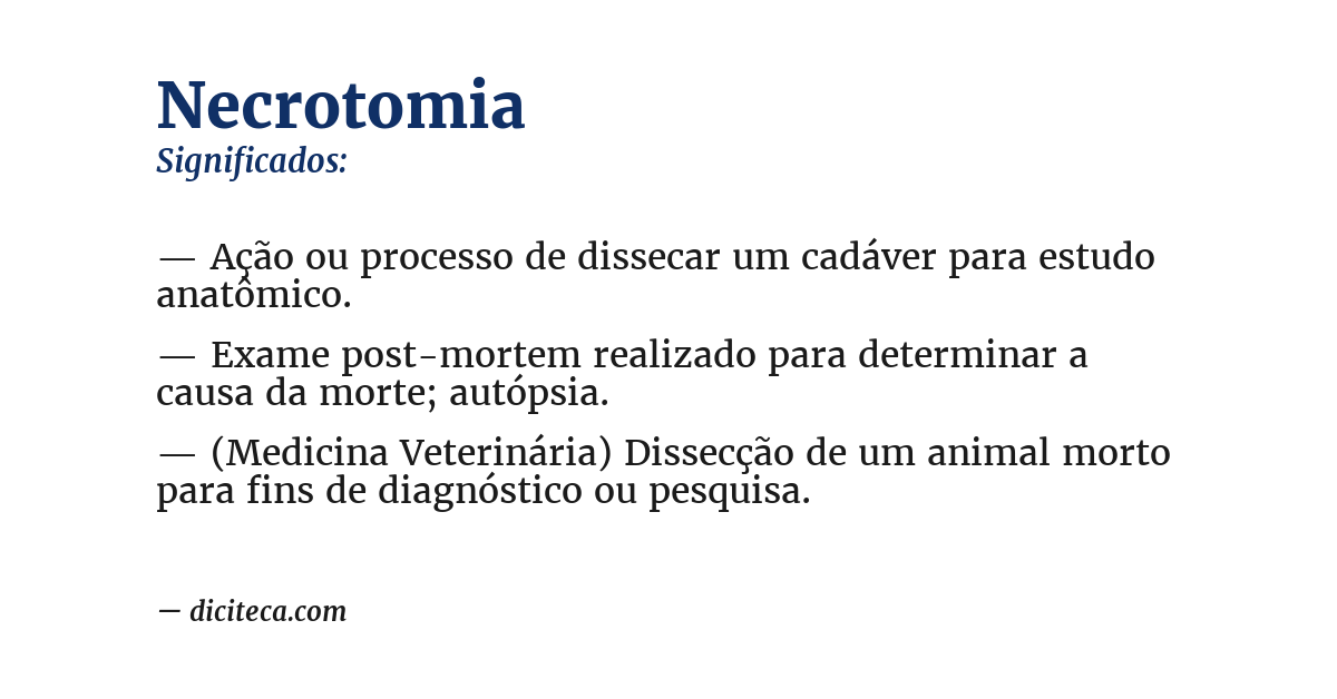Significado de necrotomia