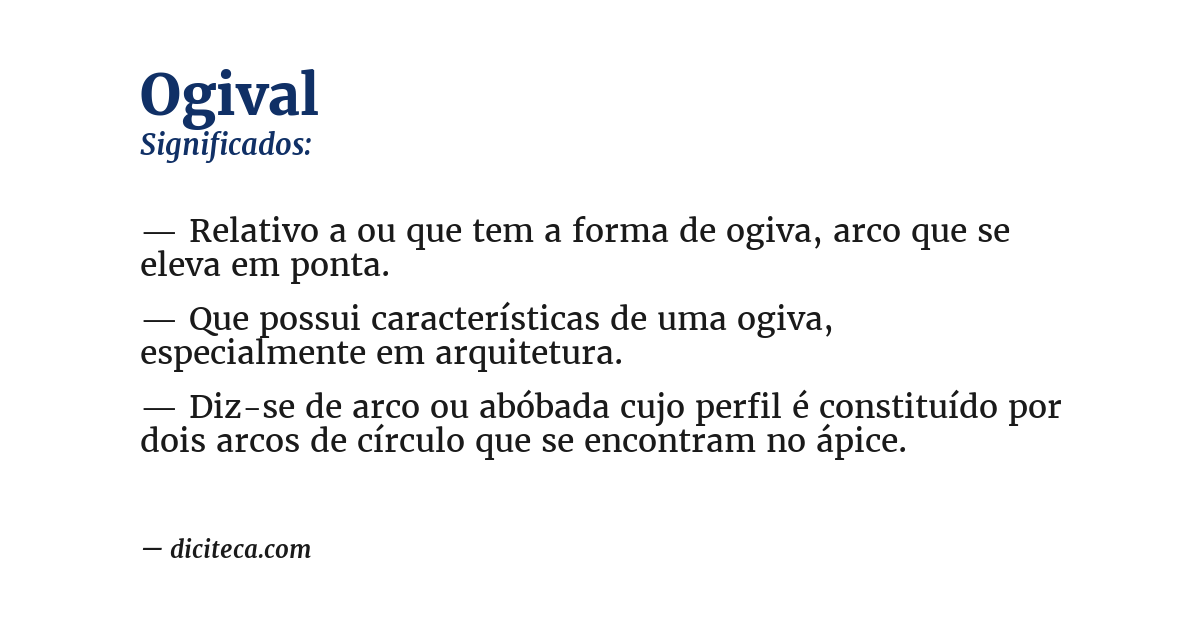 Significado de ogival