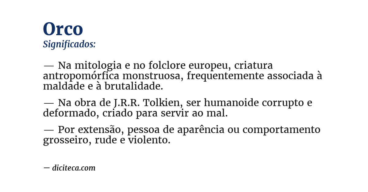 Significado de orco